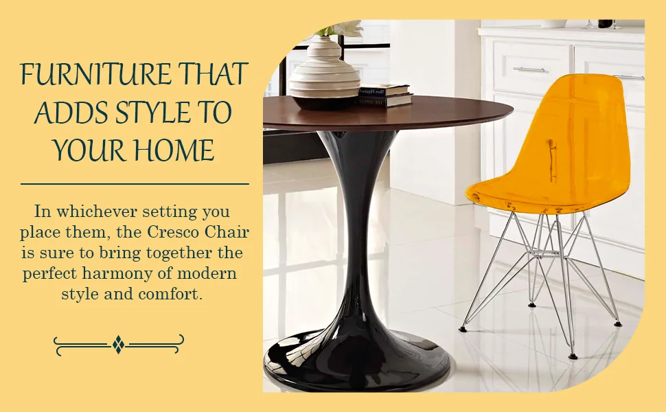 Cresco Molded Eiffel Side Chair, Set of 4