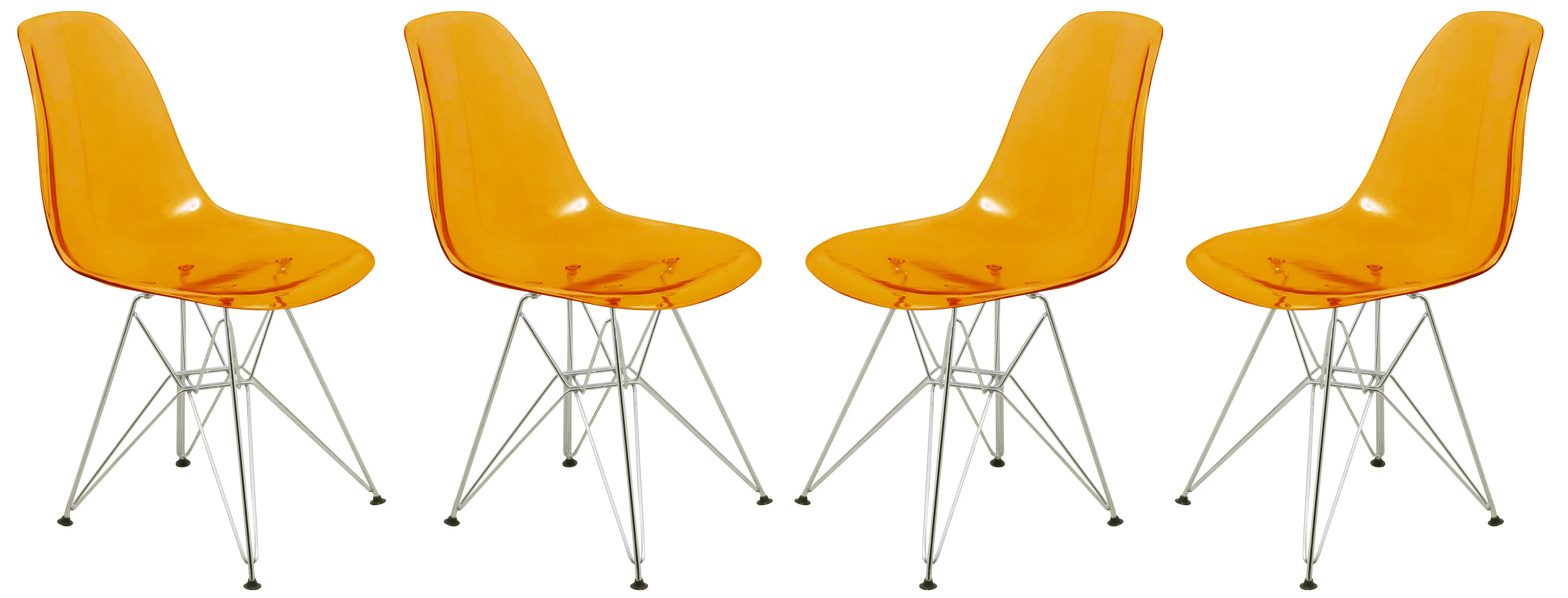 Cresco Molded Eiffel Side Chair, Set of 4