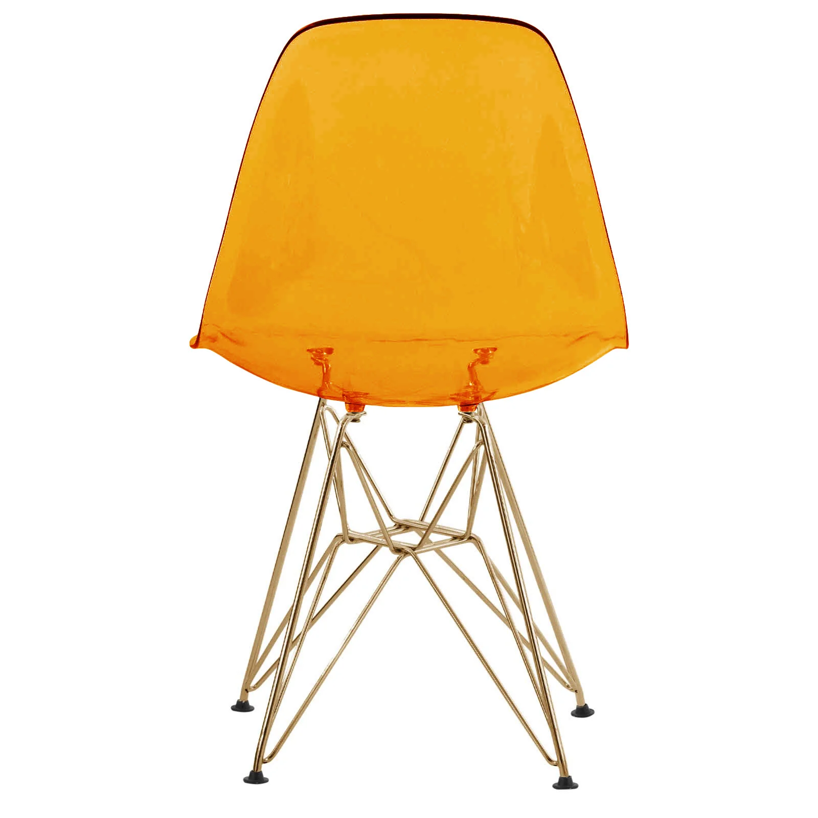 Cresco Molded Eiffel Side Chair with Gold Base