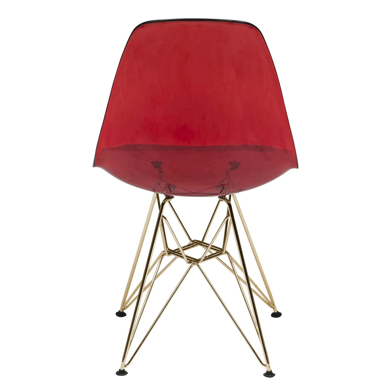 Cresco Molded Eiffel Side Chair with Gold Base