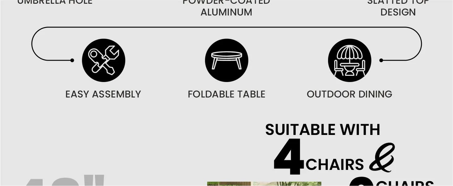 Chelsea 48? Round Outdoor Aluminum Dining Table for Patio