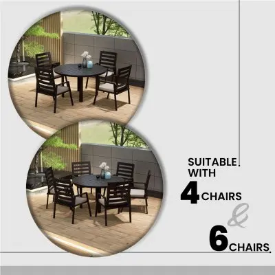 Chelsea 48? Round Outdoor Aluminum Dining Table for Patio