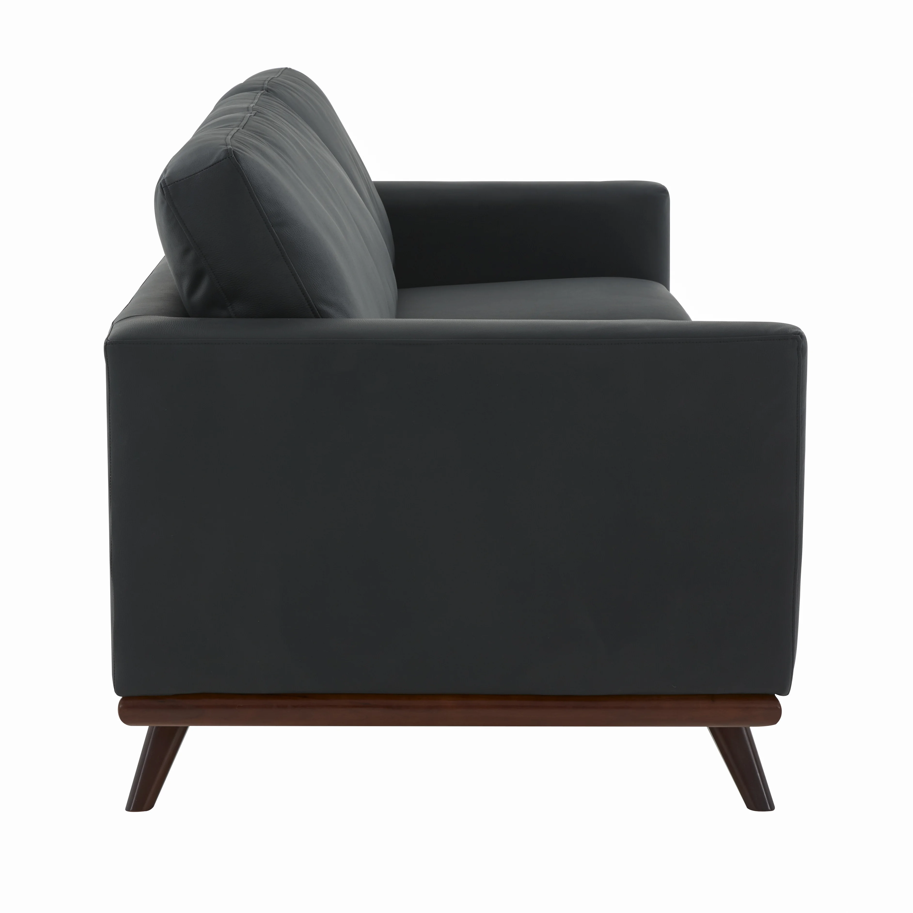 Chester Modern Leather Sofa With Birch Wood Base