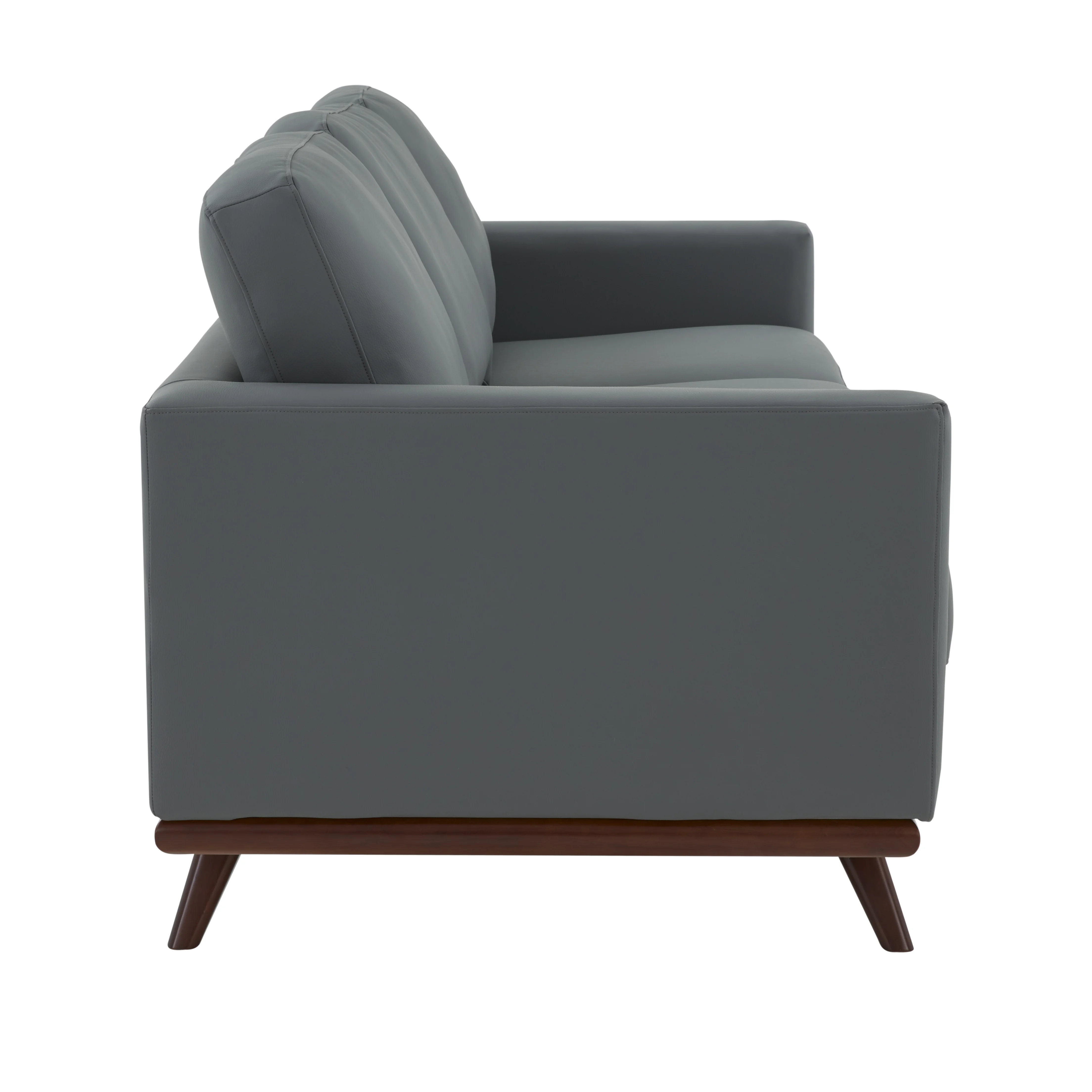 Chester Modern Leather Sofa With Birch Wood Base