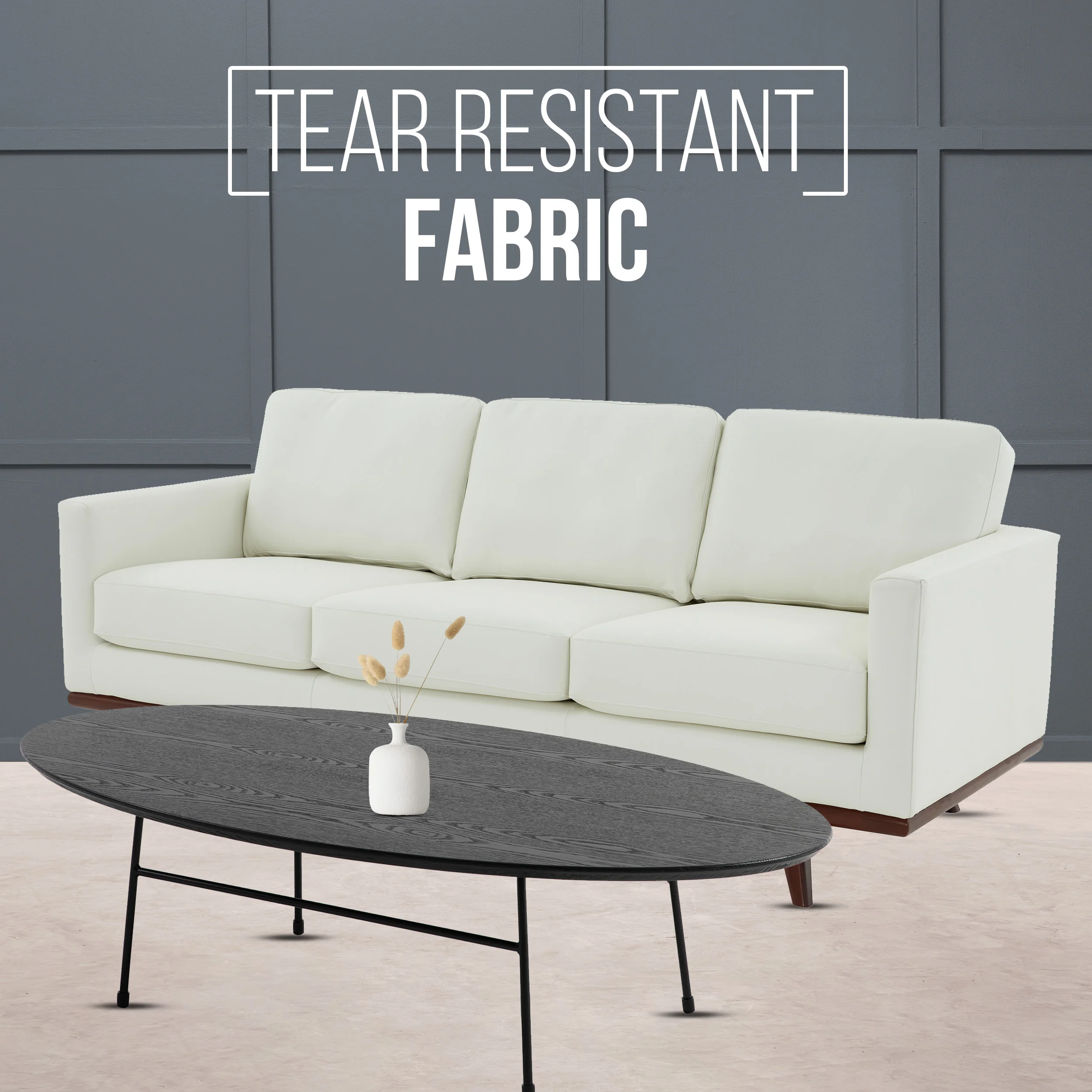 Chester Modern Leather Sofa With Birch Wood Base