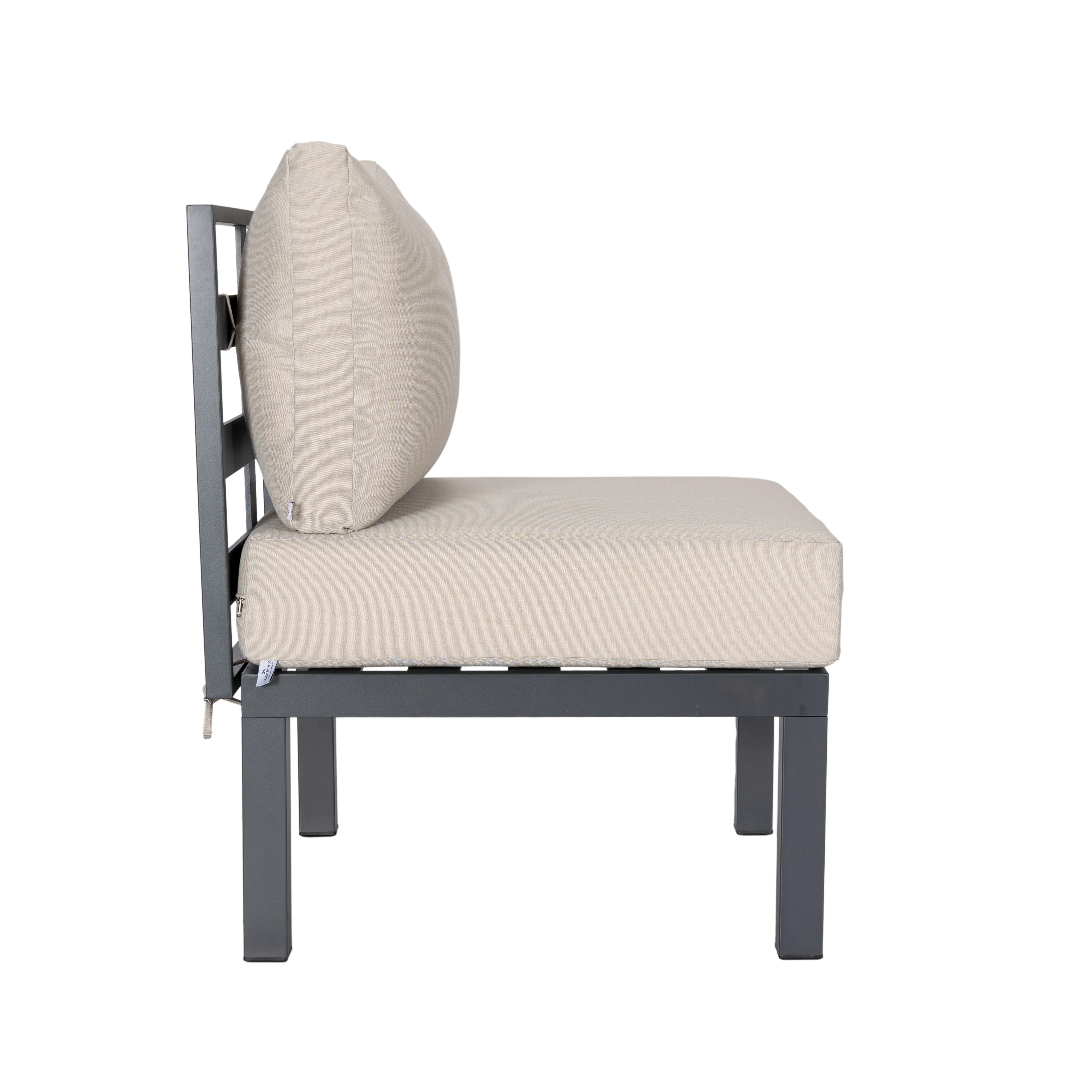 Chelsea 6-Piece Patio Sectional Black Aluminum With Cushions