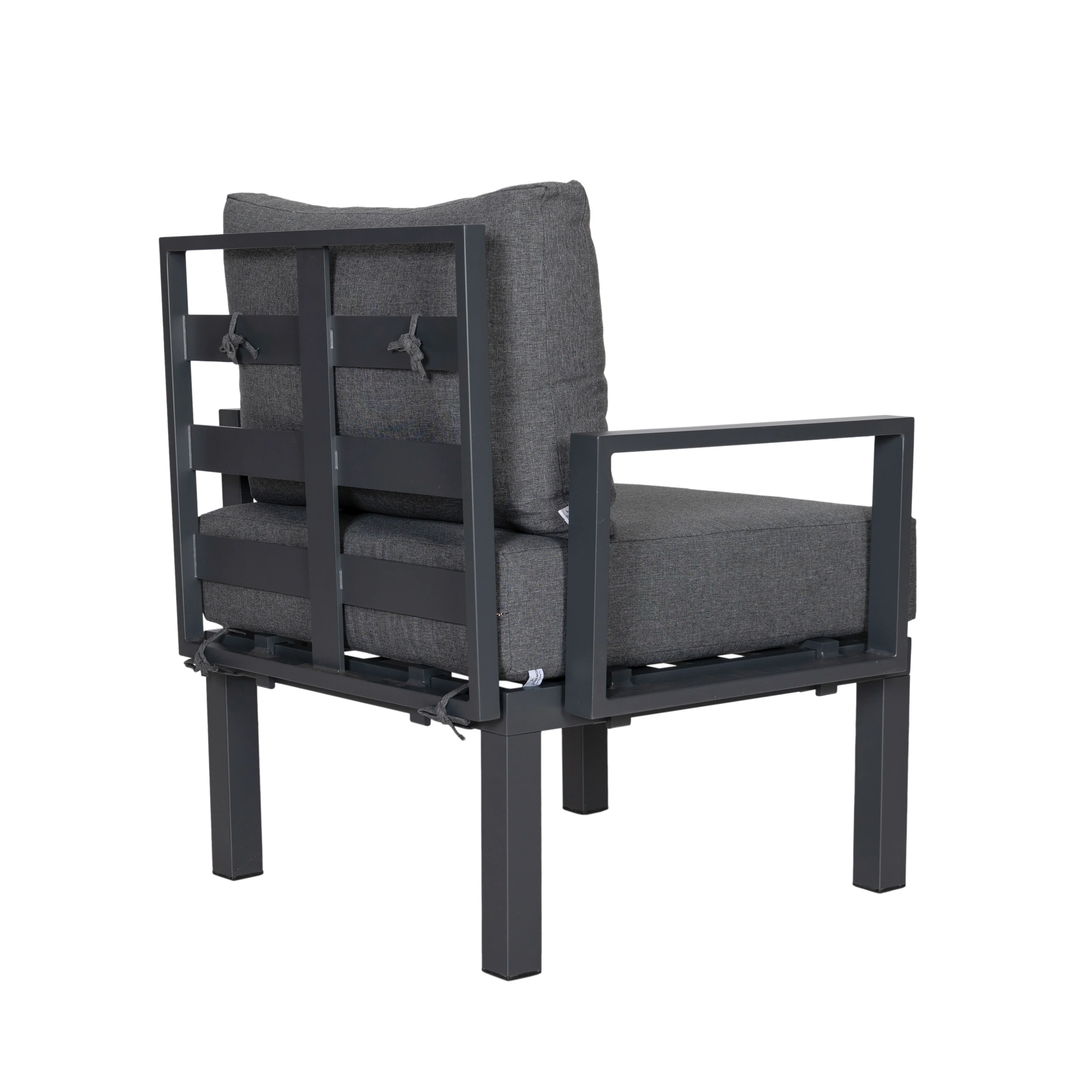 Chelsea 6-Piece Patio Sectional Black Aluminum With Cushions