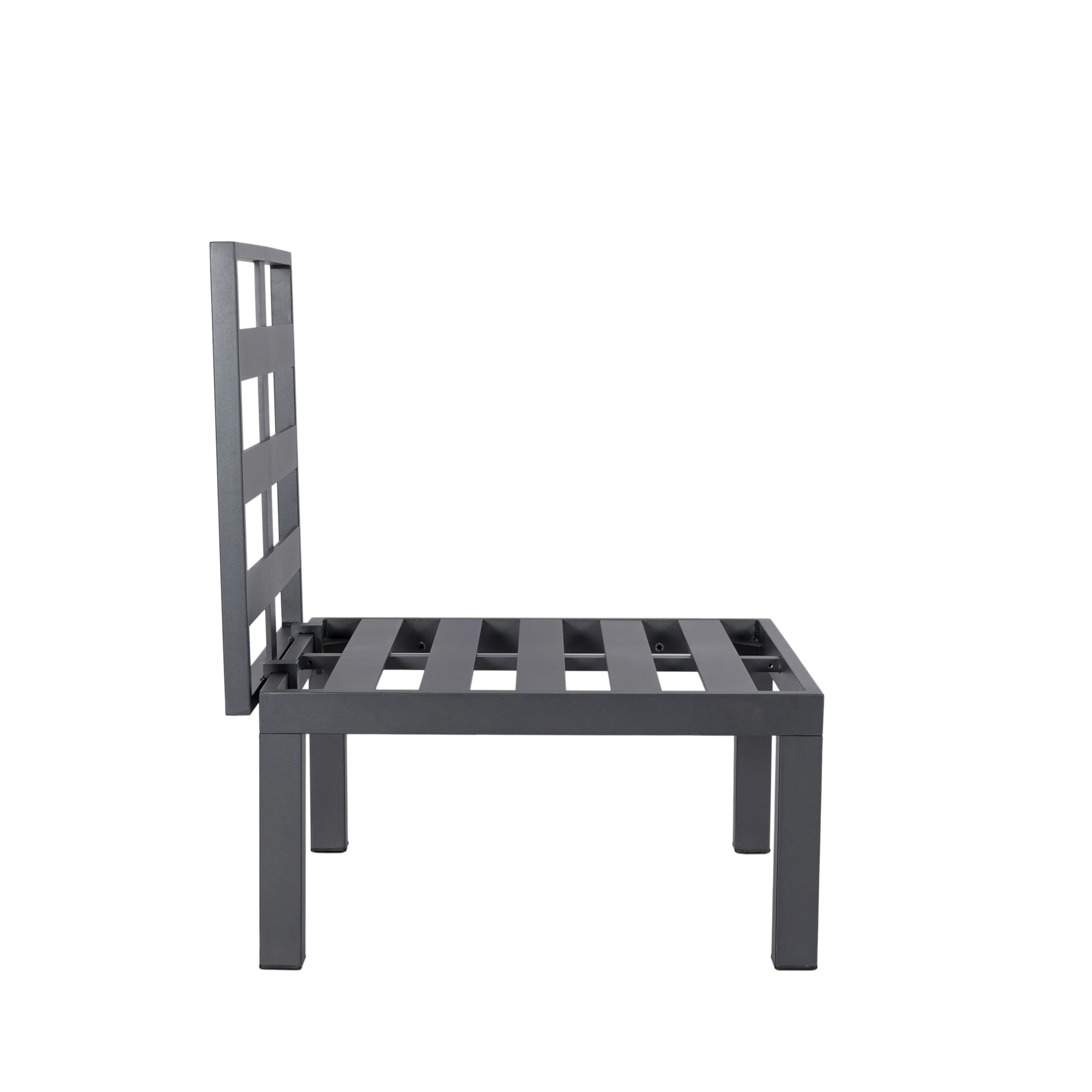 Chelsea 6-Piece Patio Sectional Black Aluminum With Cushions