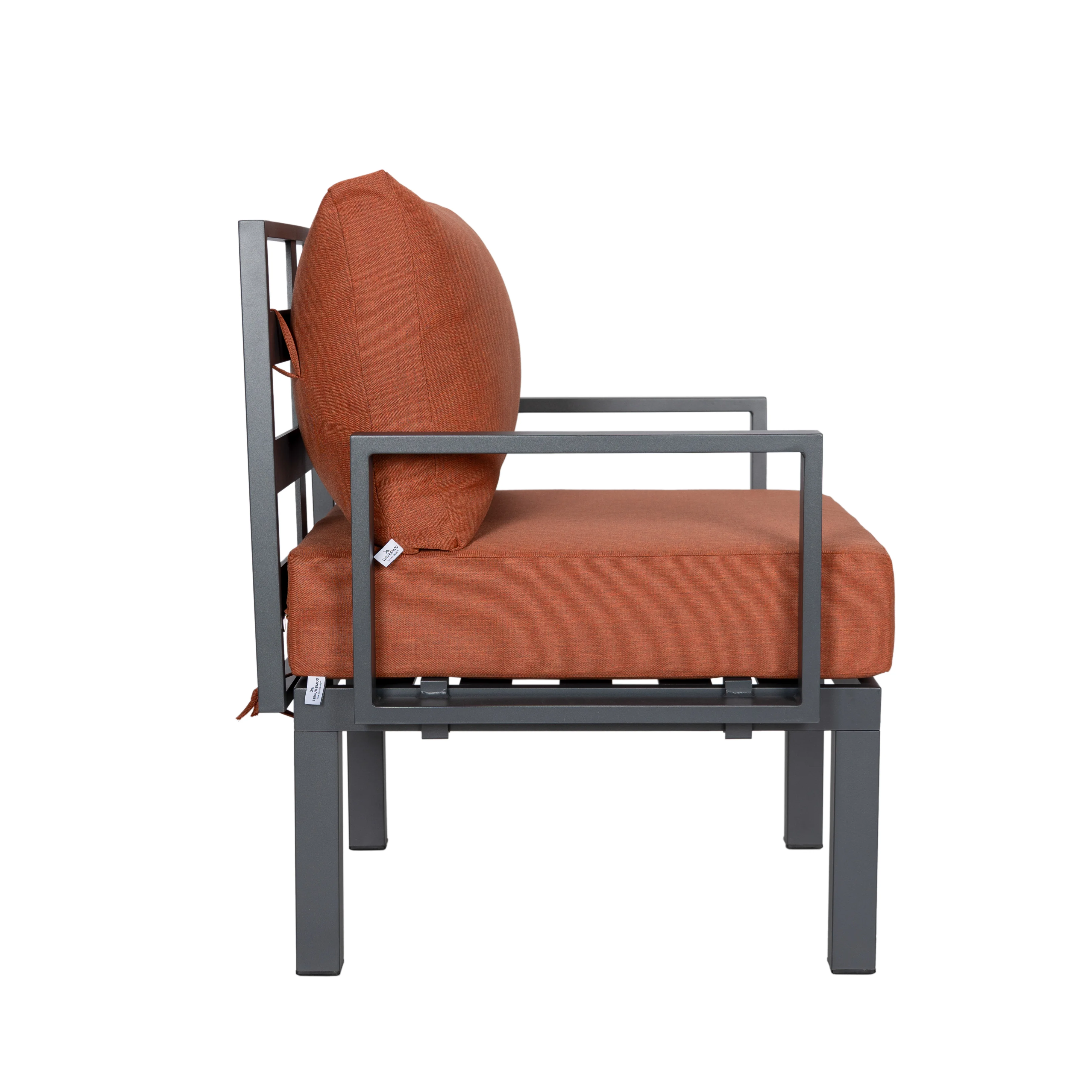 Chelsea 6-Piece Patio Sectional Black Aluminum With Cushions