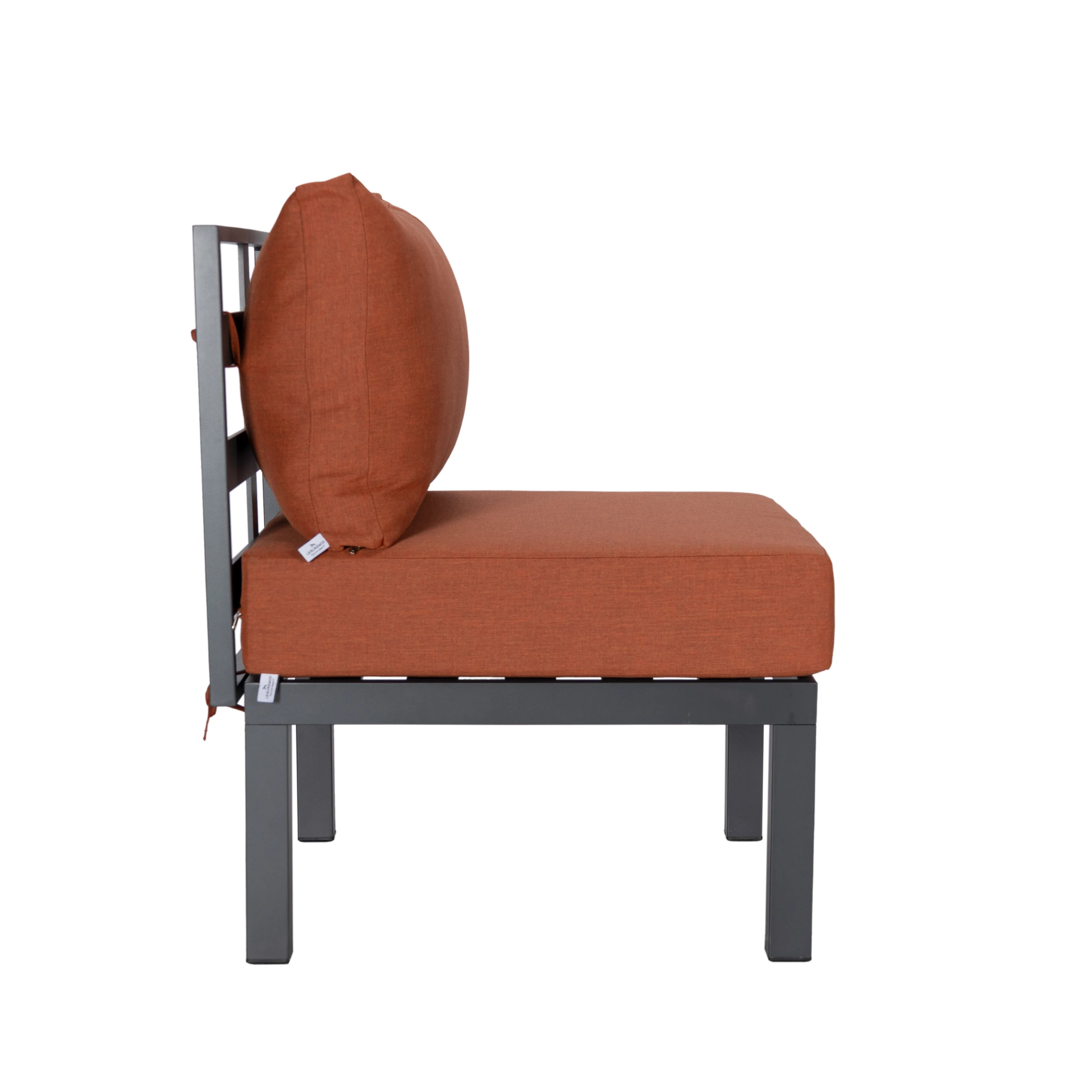 Chelsea 6-Piece Patio Sectional Black Aluminum With Cushions