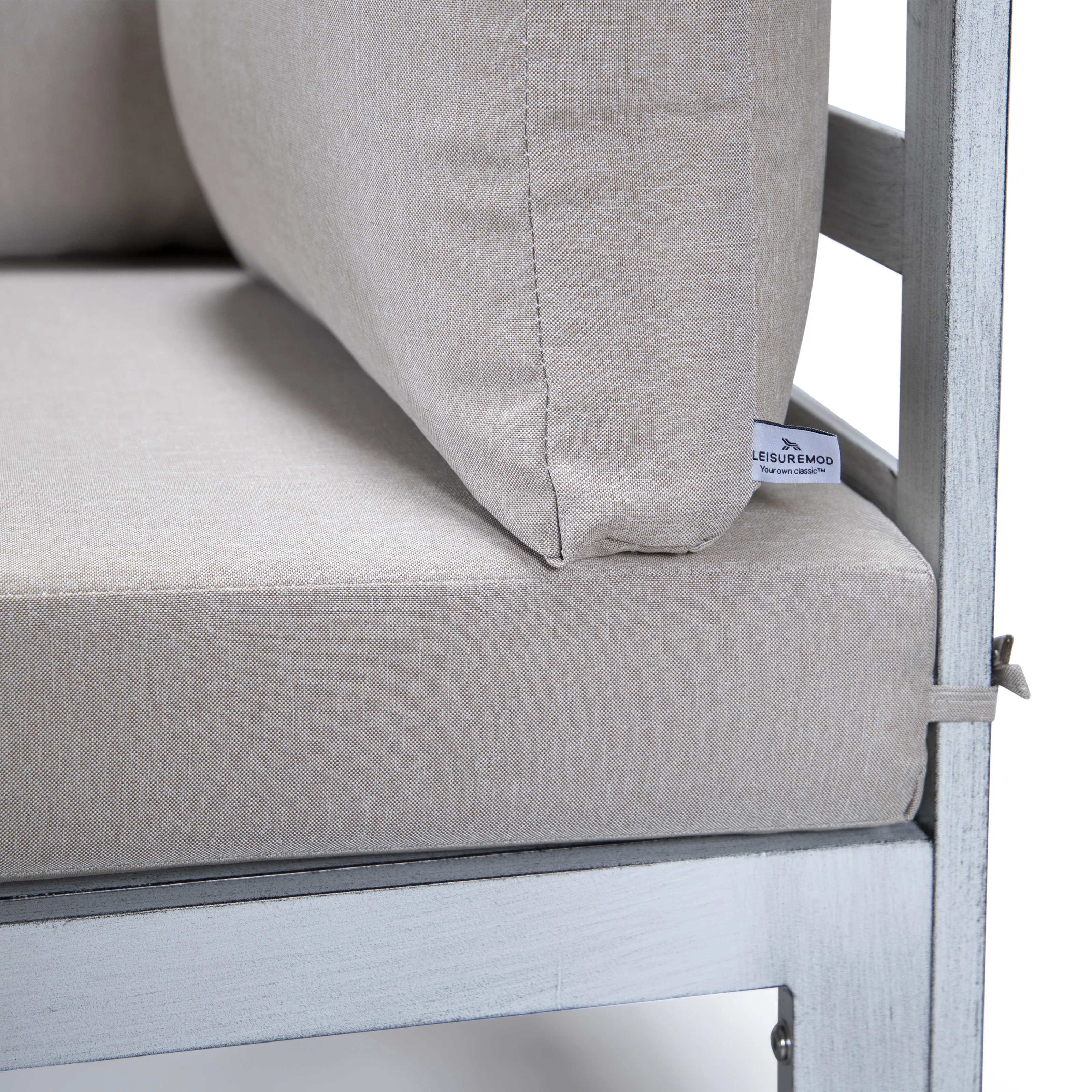 Chelsea 7-Piece Patio Sectional And Fire Pit Table Weathered Grey Aluminum With Cushions