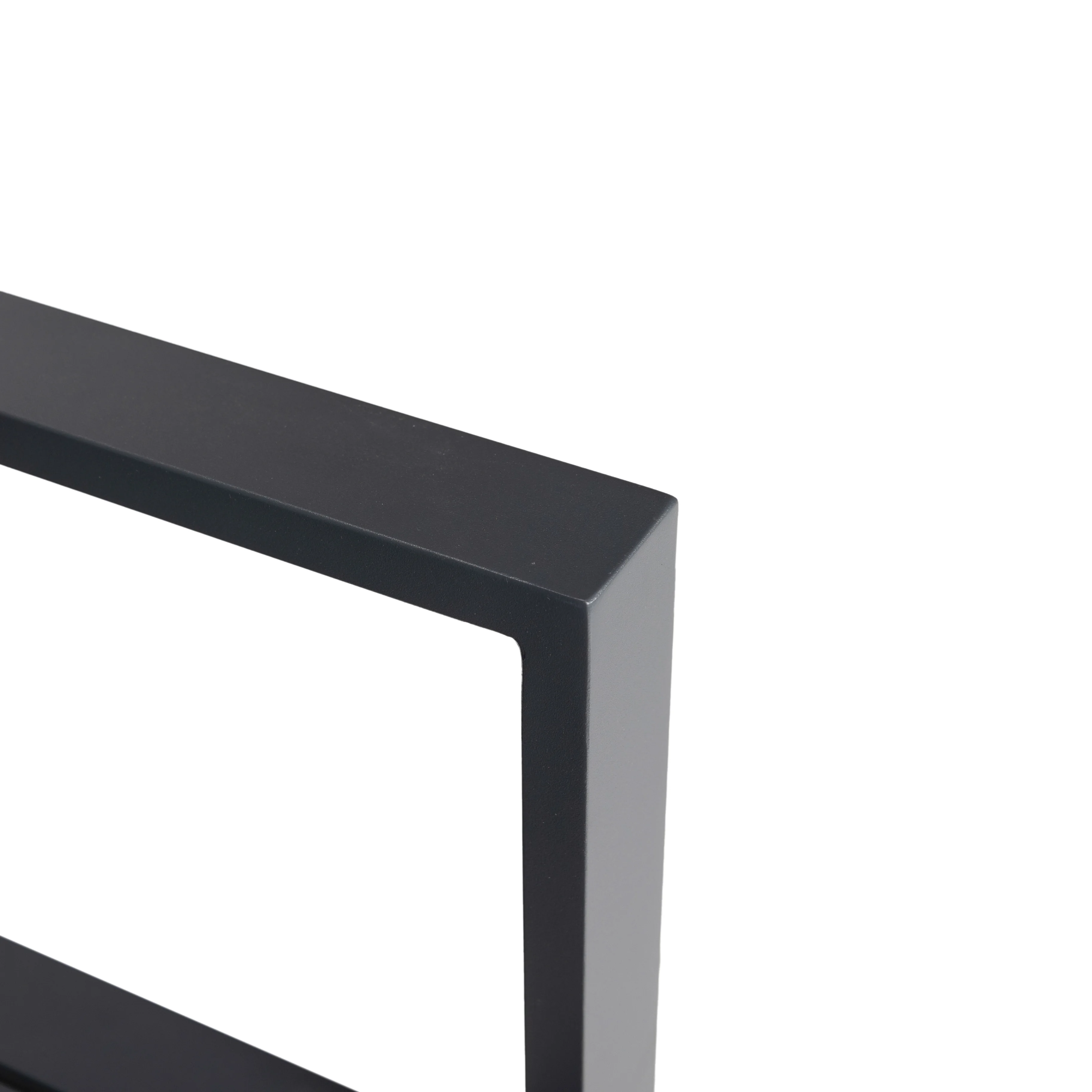 Chelsea 7-Piece Patio Sectional And Coffee Table Set Black Aluminum With Cushions