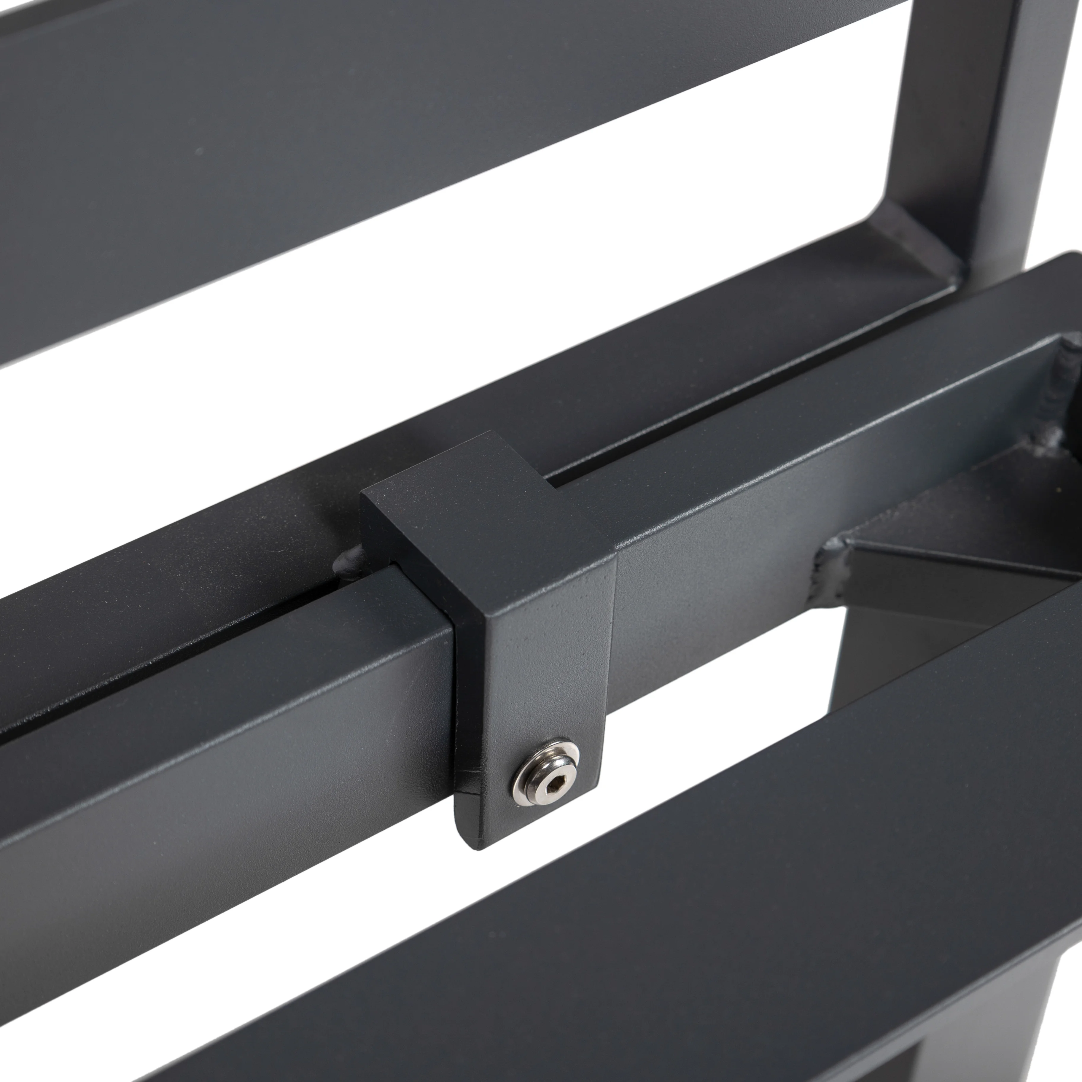 Chelsea 7-Piece Patio Sectional And Coffee Table Set Black Aluminum With Cushions