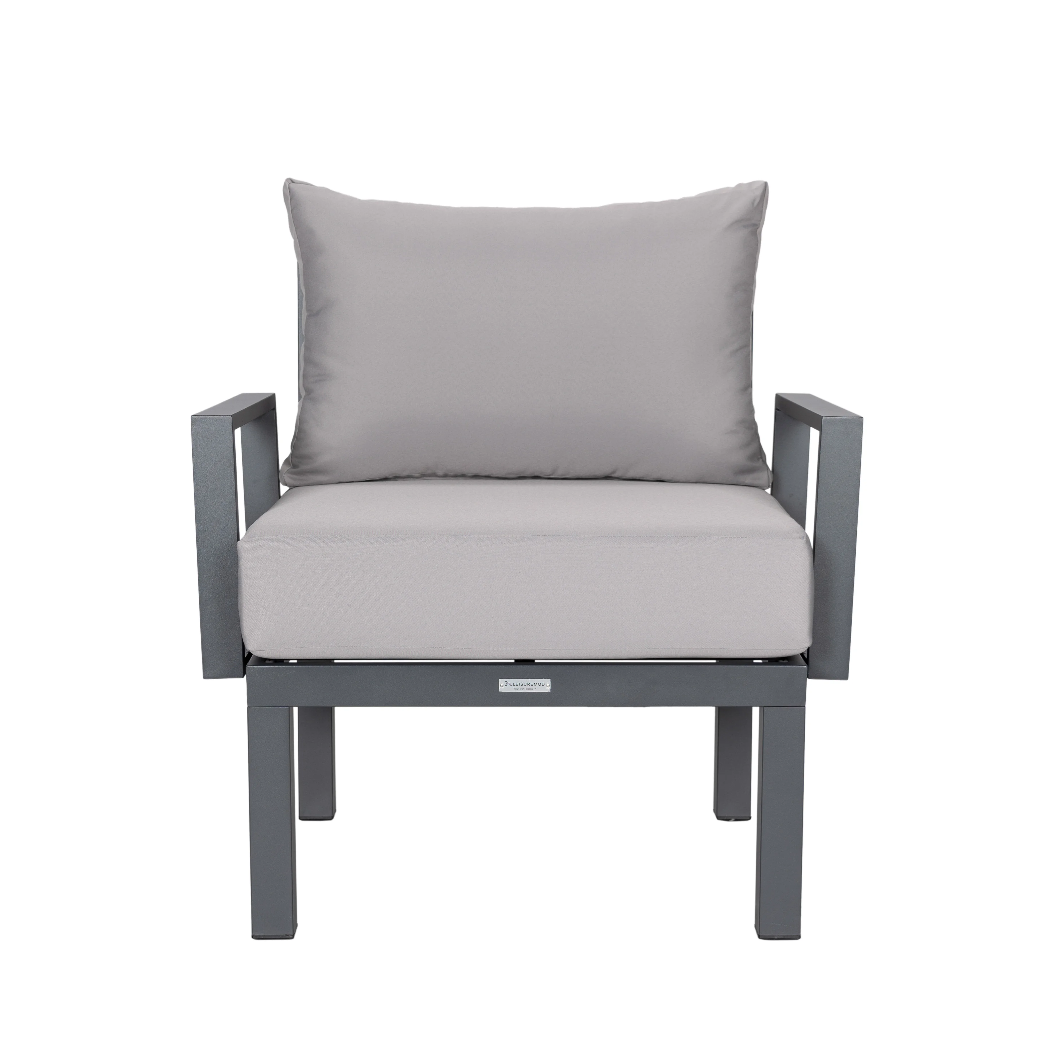 Chelsea 7-Piece Patio Sectional And Coffee Table Set Black Aluminum With Cushions