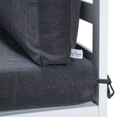 Chelsea 7-Piece Patio Sectional And Coffee Table Set White Aluminum With Cushions