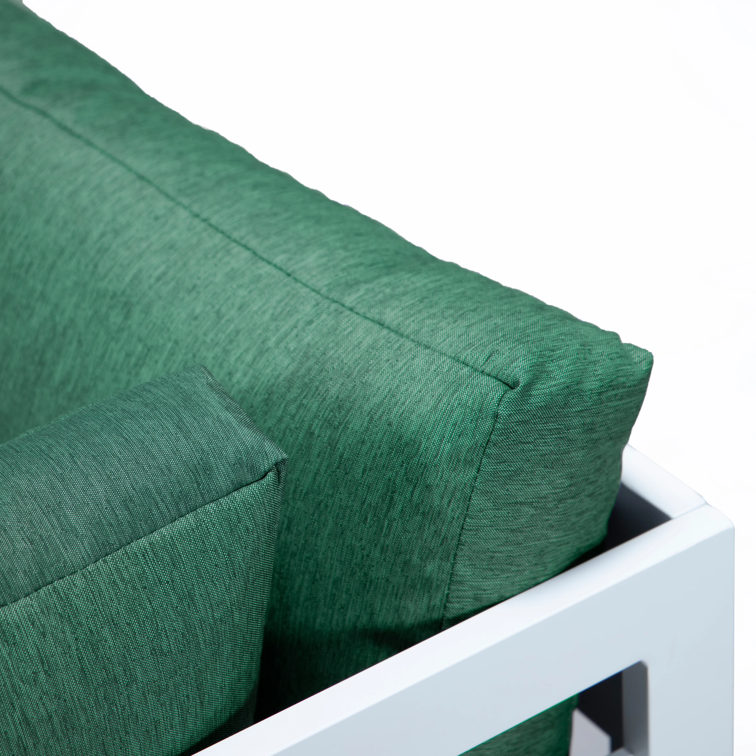 Chelsea 7-Piece Patio Sectional And Coffee Table Set White Aluminum With Cushions