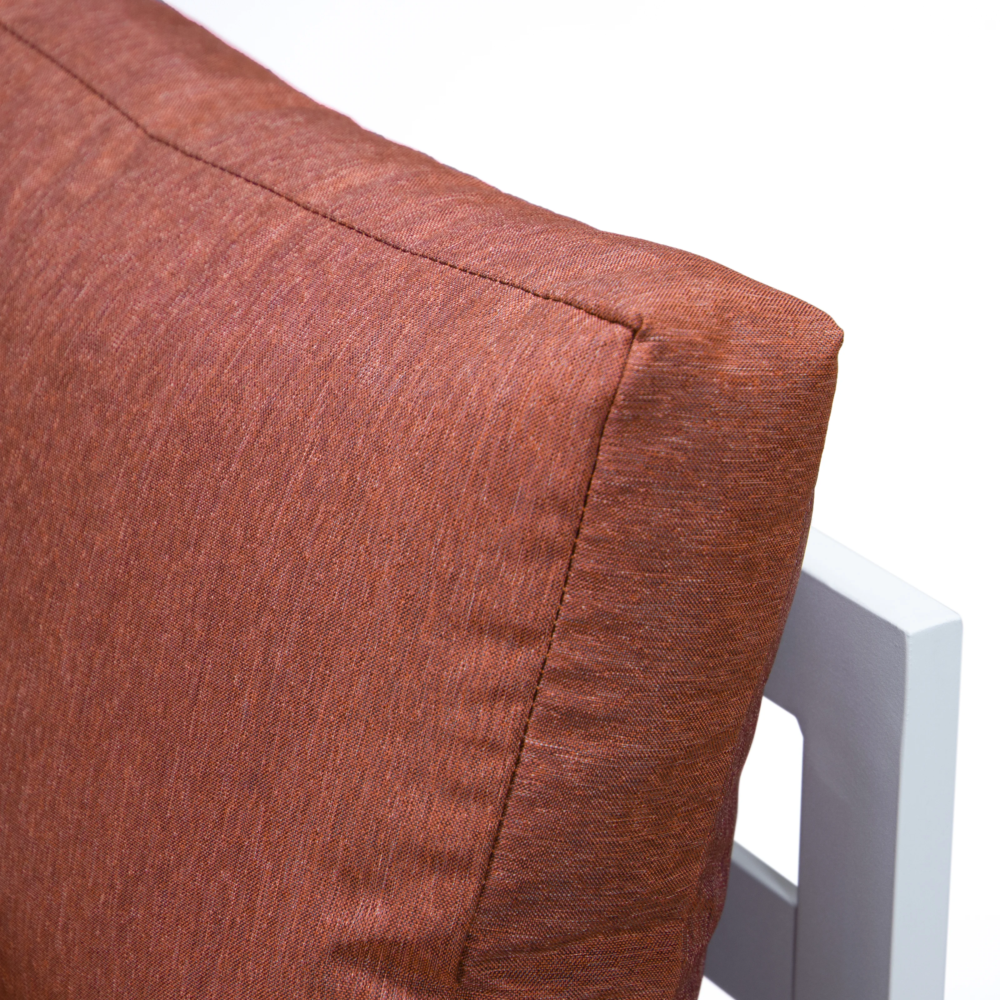 Chelsea 7-Piece Patio Sectional And Coffee Table Set White Aluminum With Cushions