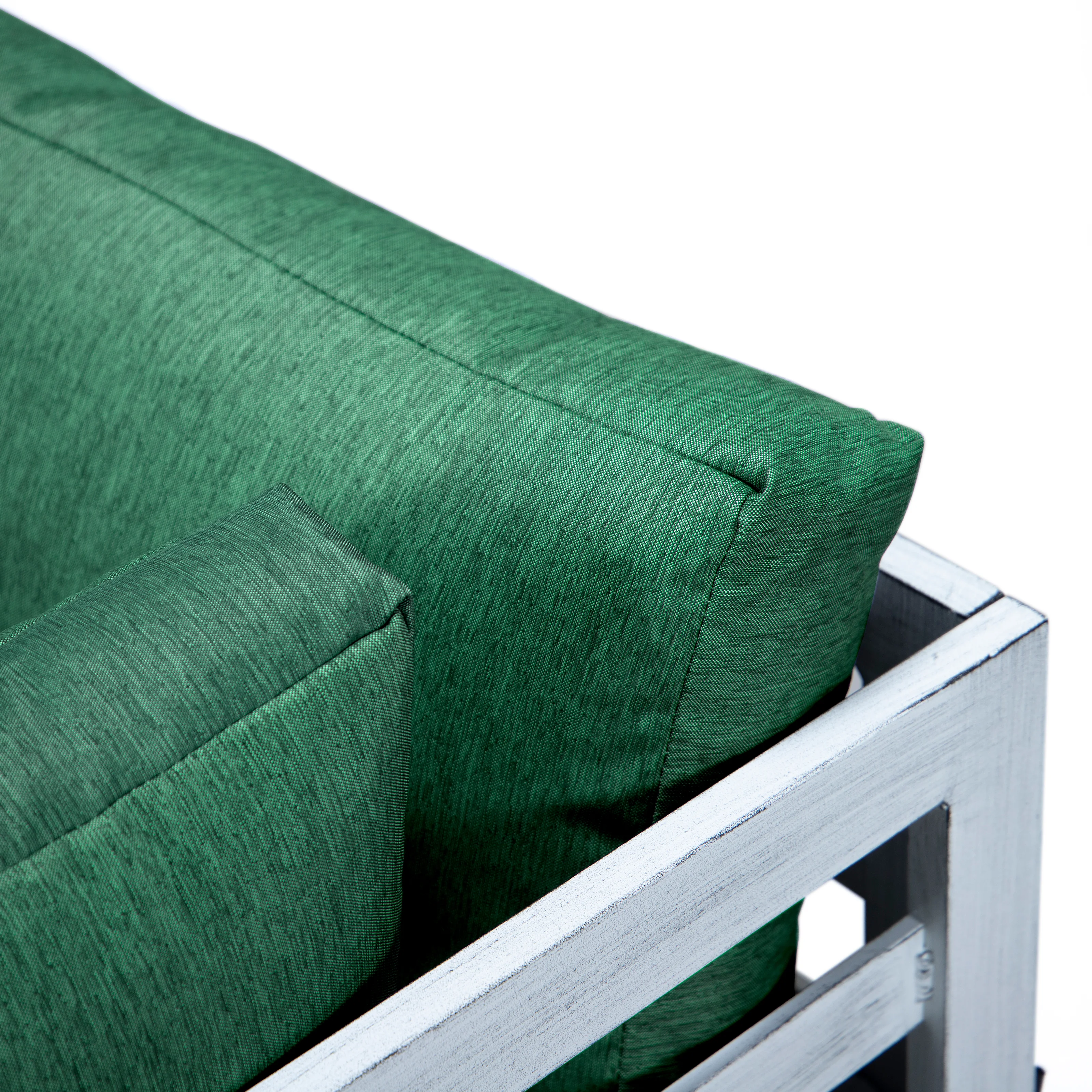 Chelsea 7-Piece Patio Sectional And Coffee Table Set Weathered Grey Aluminum With Cushions