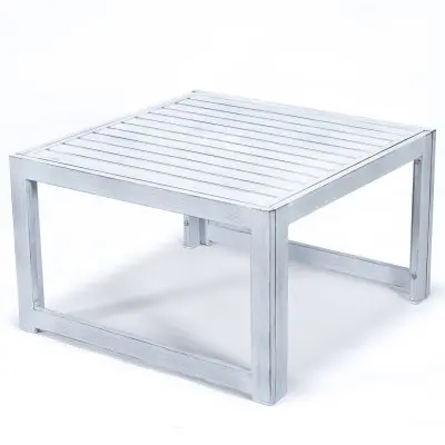 Chelsea Patio Coffee Table With Weathered Grey Aluminum