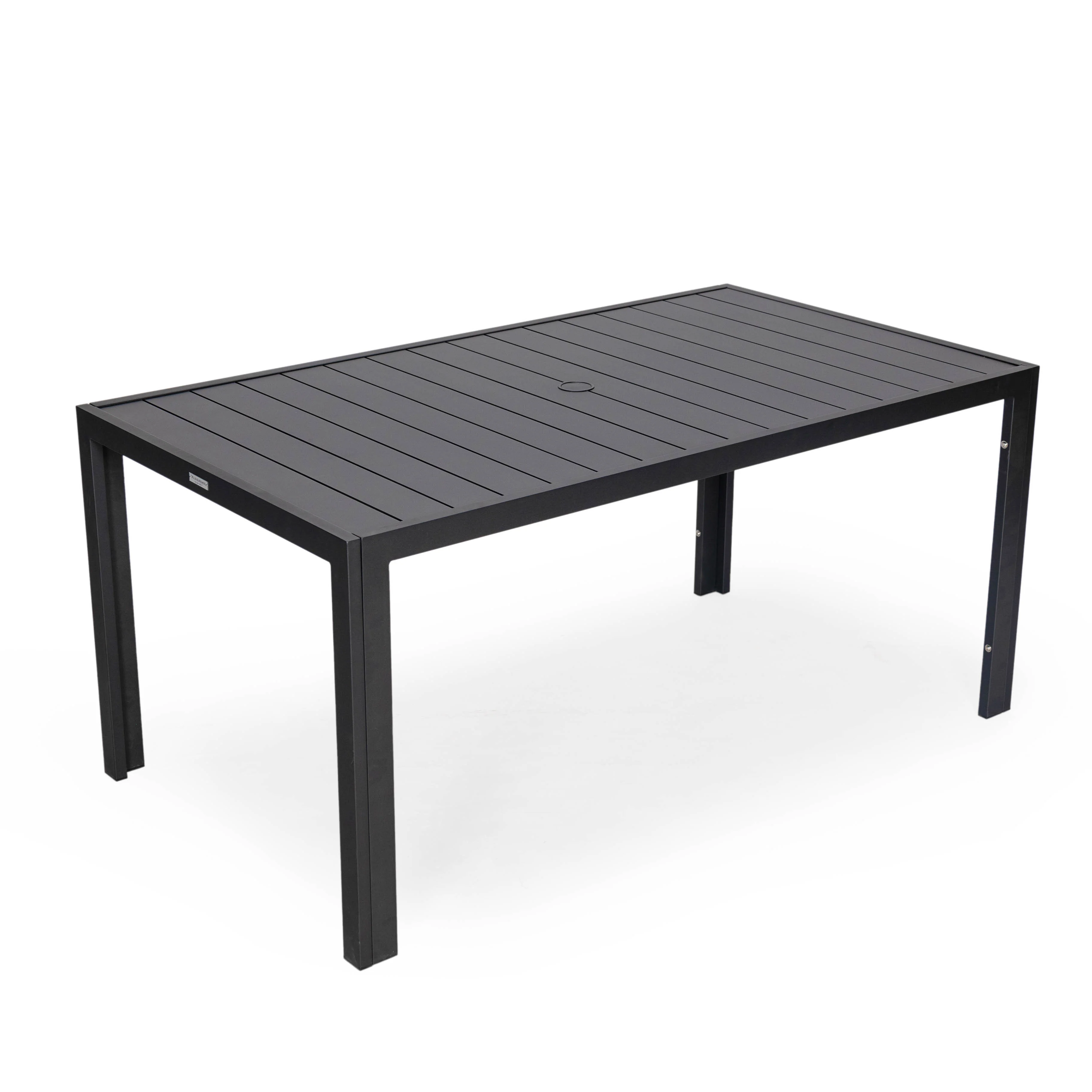 Chelsea Aluminum Outdoor 63" Dining Table in Black