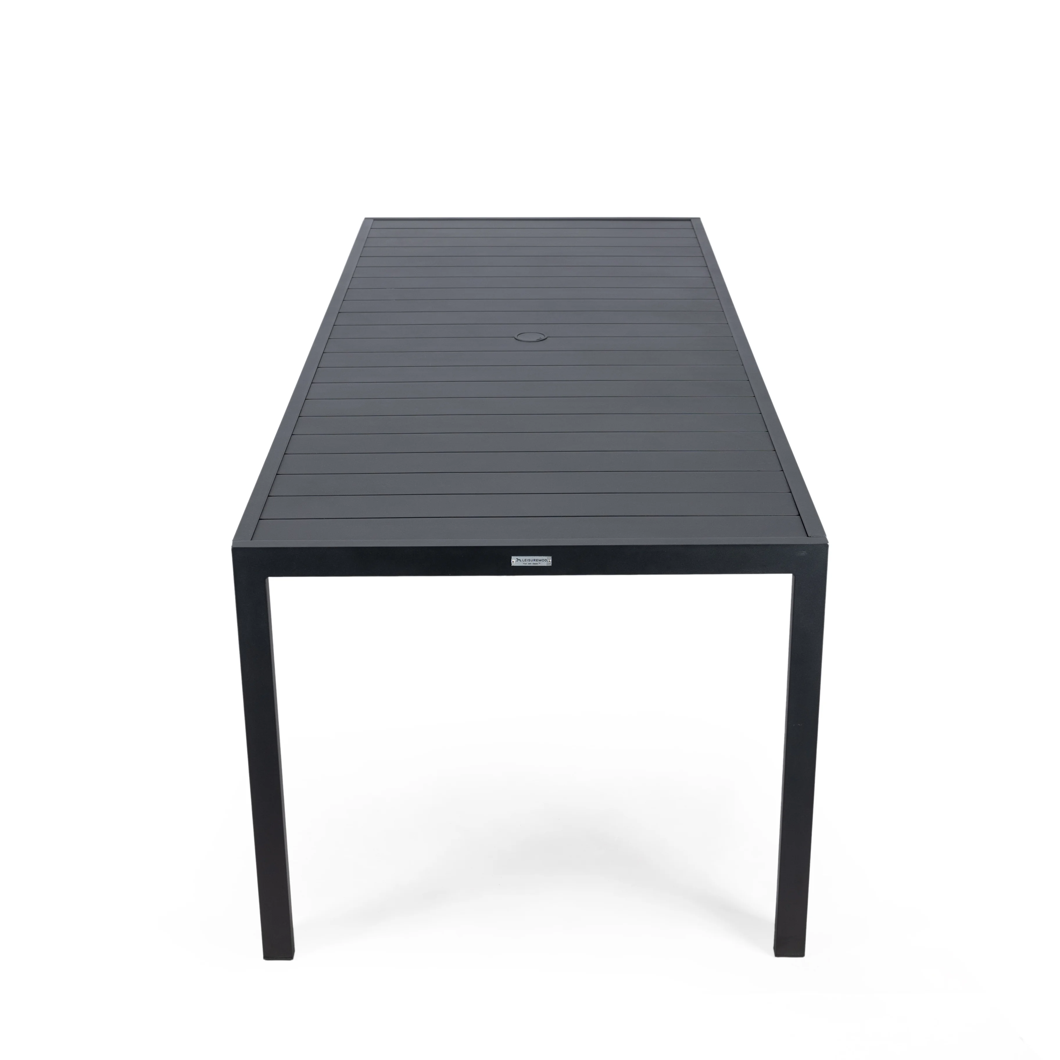 Chelsea Aluminum Outdoor 87" Dining Table in Black