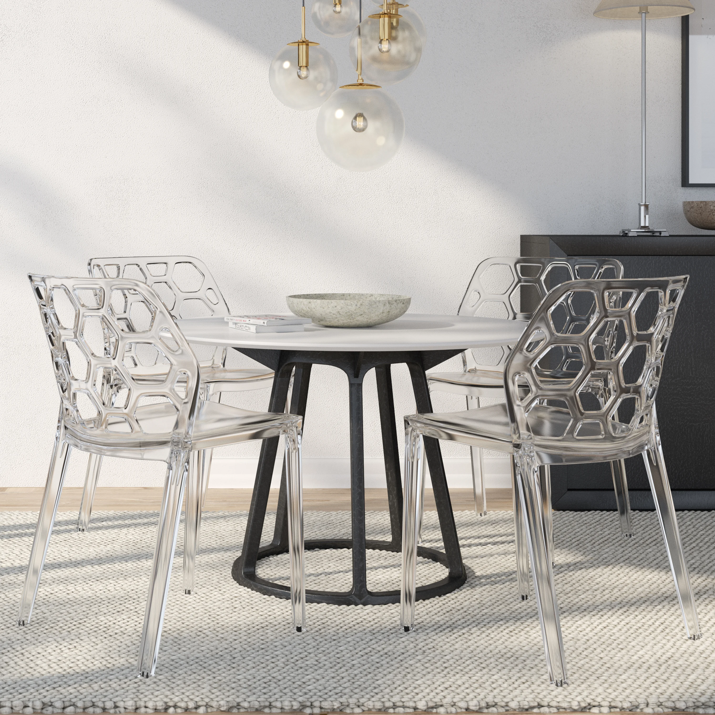 Modern Dynamic Dining Chair, Set of 4