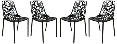 Modern Devon Aluminum Chair, Set of 4