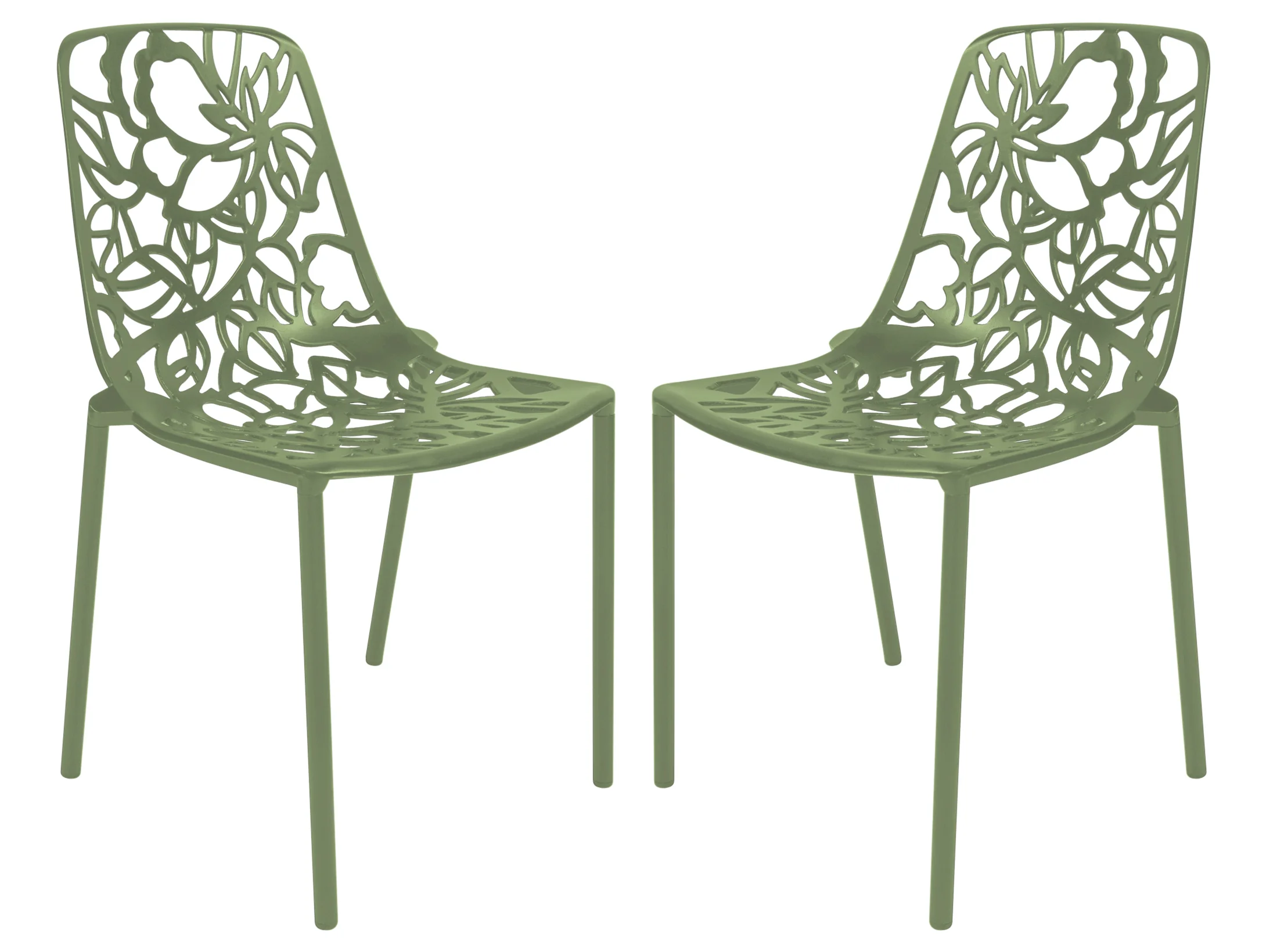 Modern Devon Aluminum Chair, Set of 2