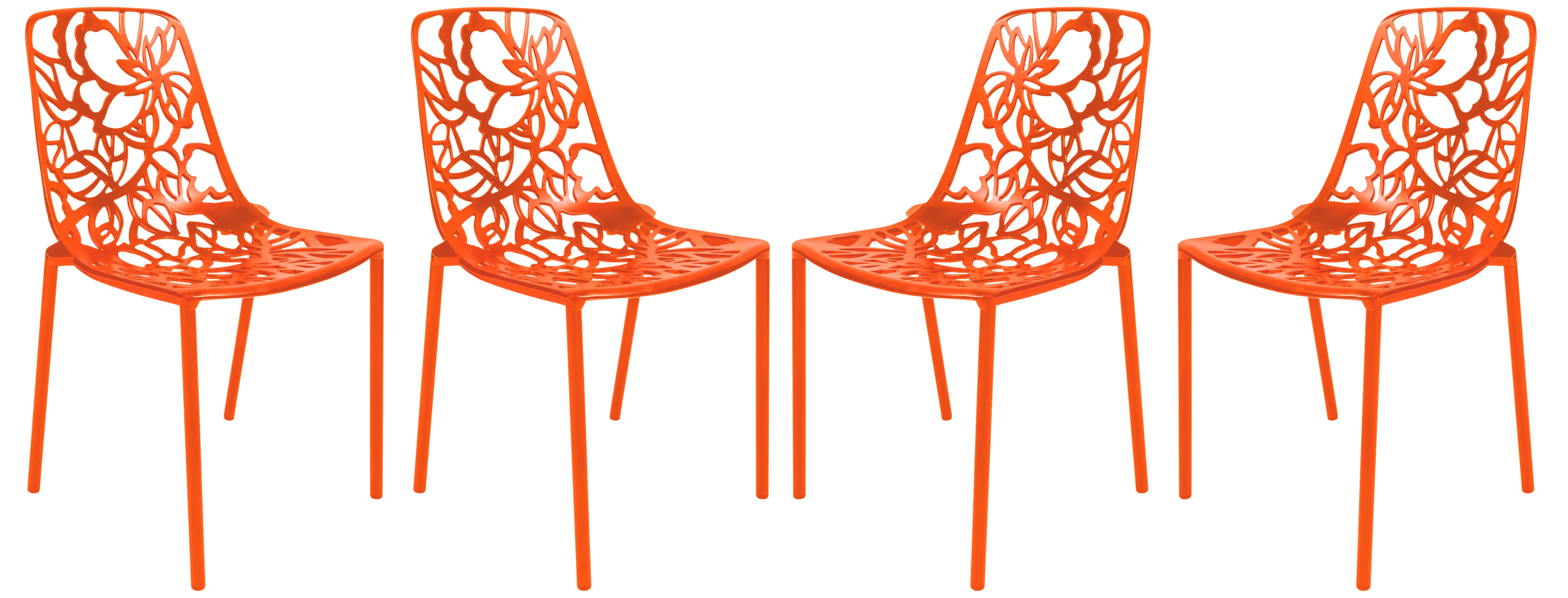 Modern Devon Aluminum Chair, Set of 4