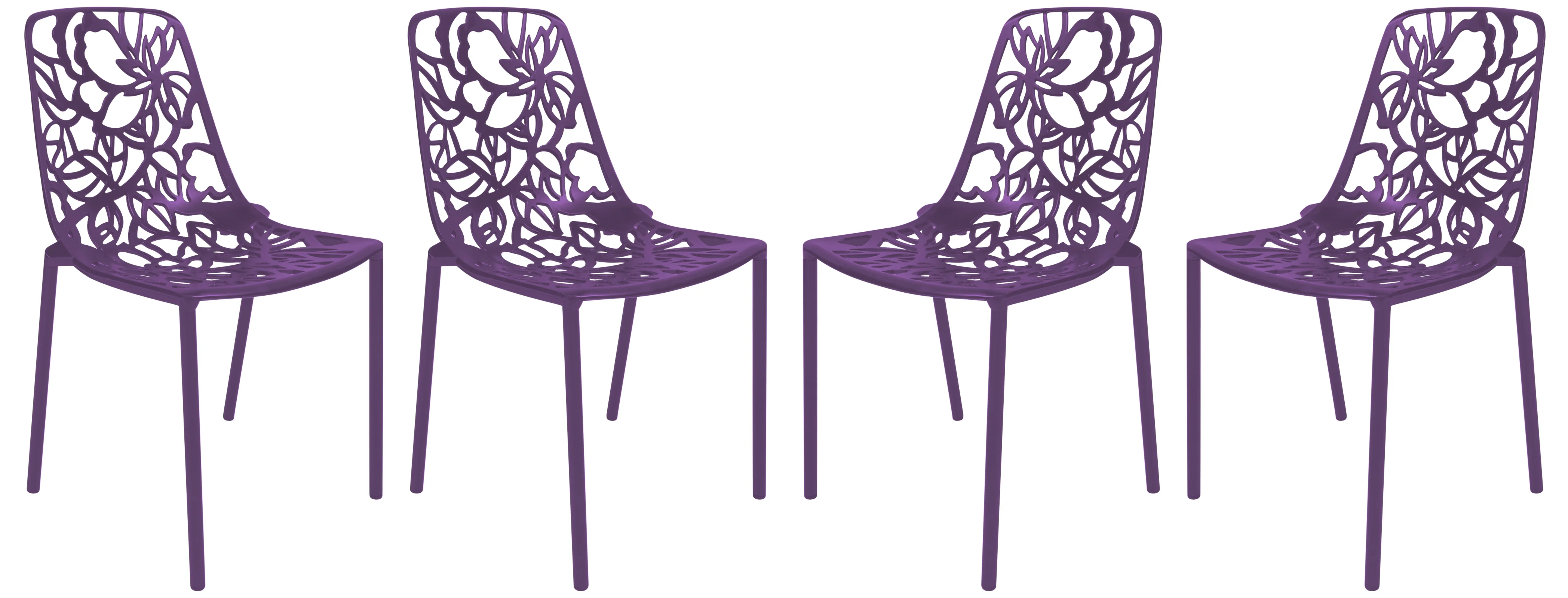 Modern Devon Aluminum Chair, Set of 4