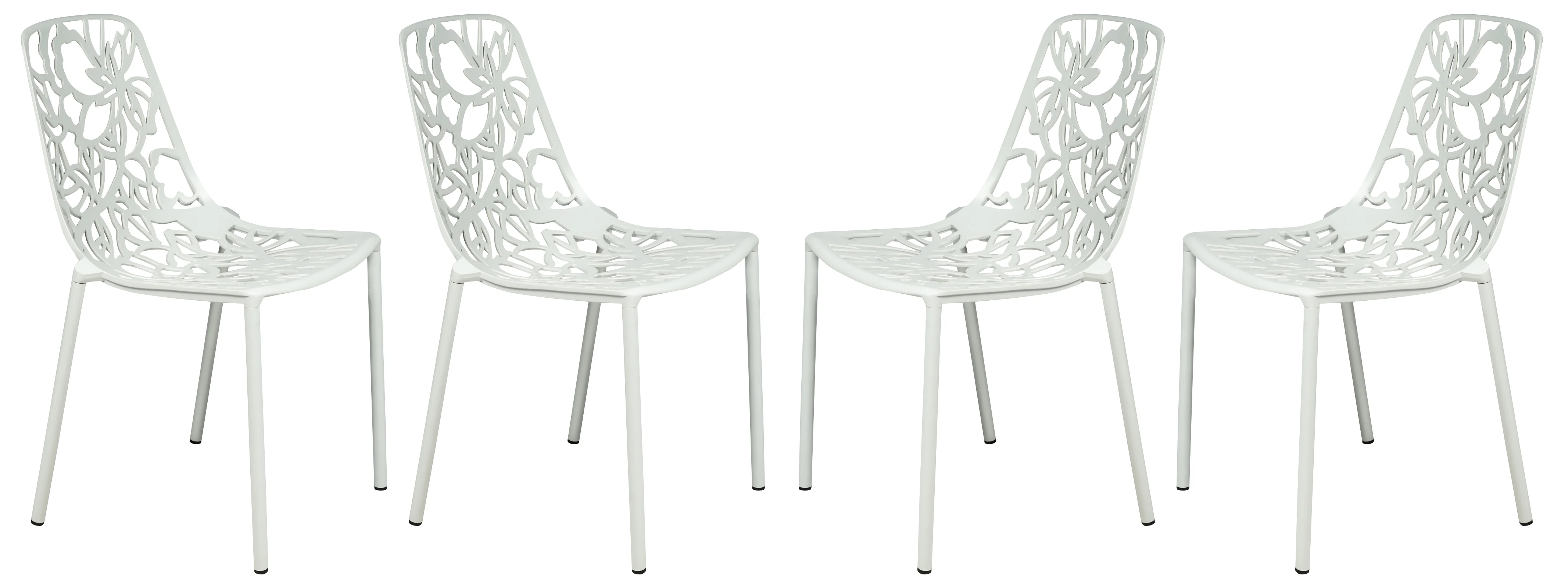 Modern Devon Aluminum Chair, Set of 4