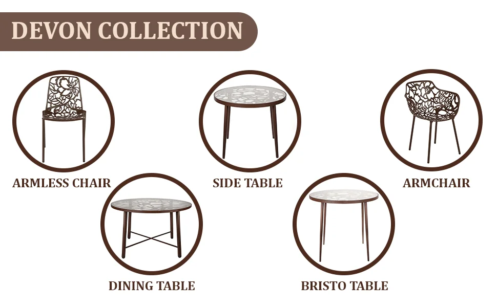 Modern Devon Aluminum Armchair