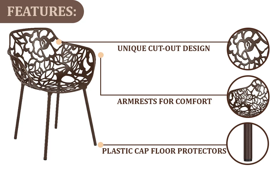Modern Devon Aluminum Armchair
