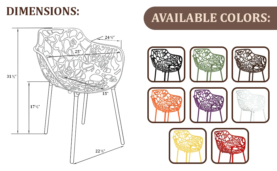 Modern Devon Aluminum Armchair