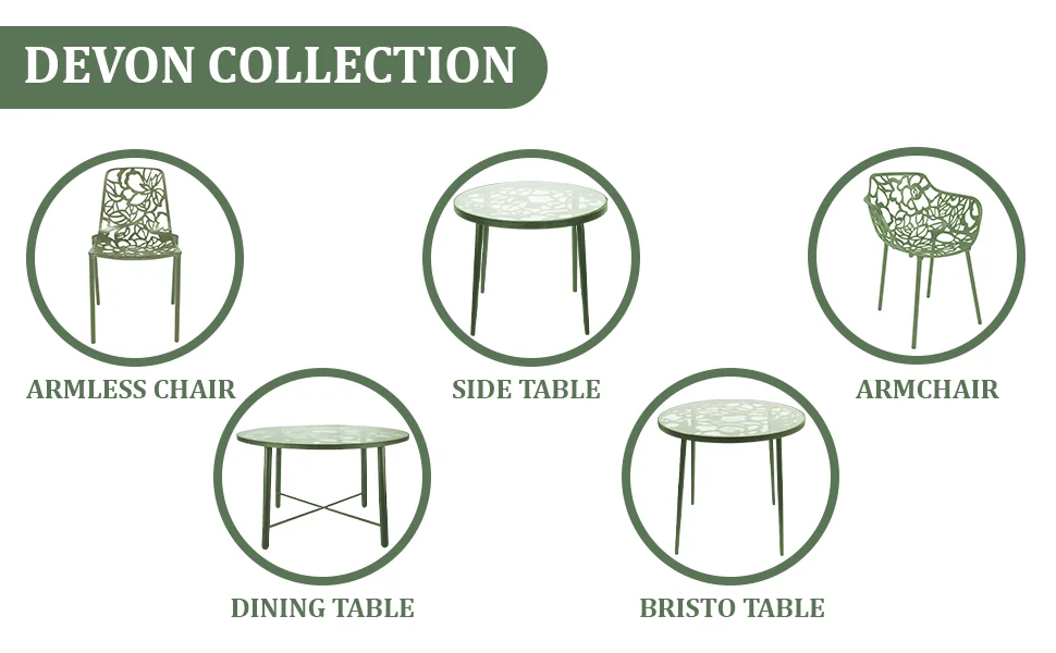 Modern Devon Aluminum Armchair