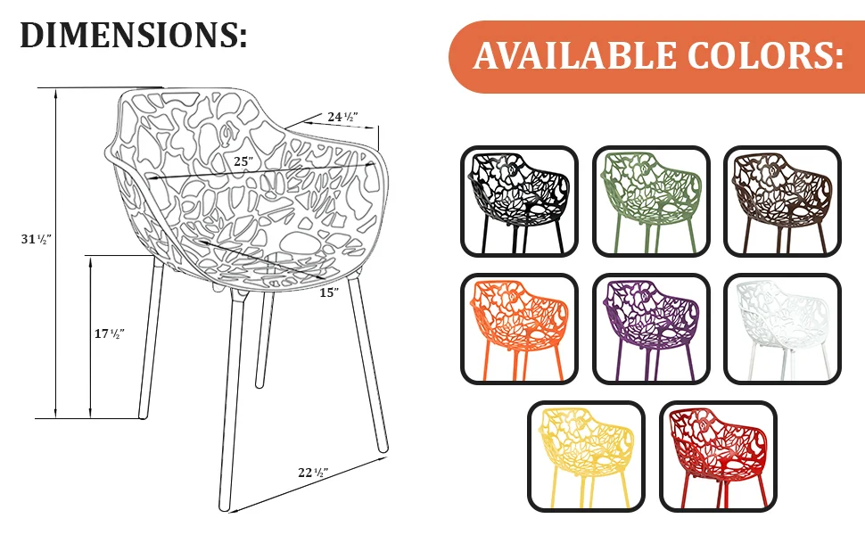 Modern Devon Aluminum Armchair