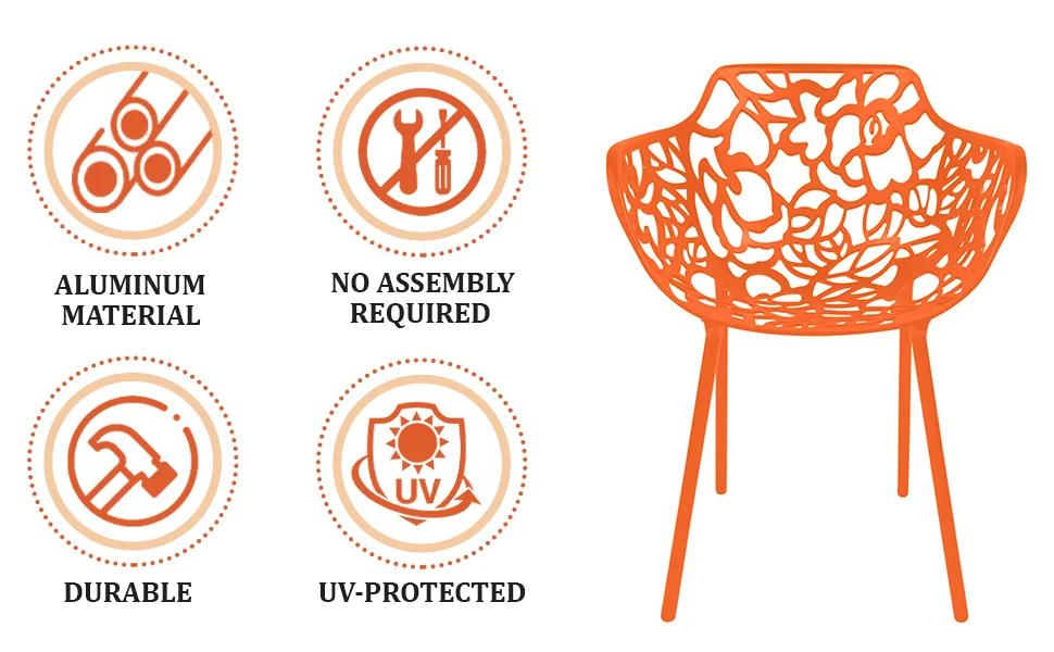 Modern Devon Aluminum Armchair