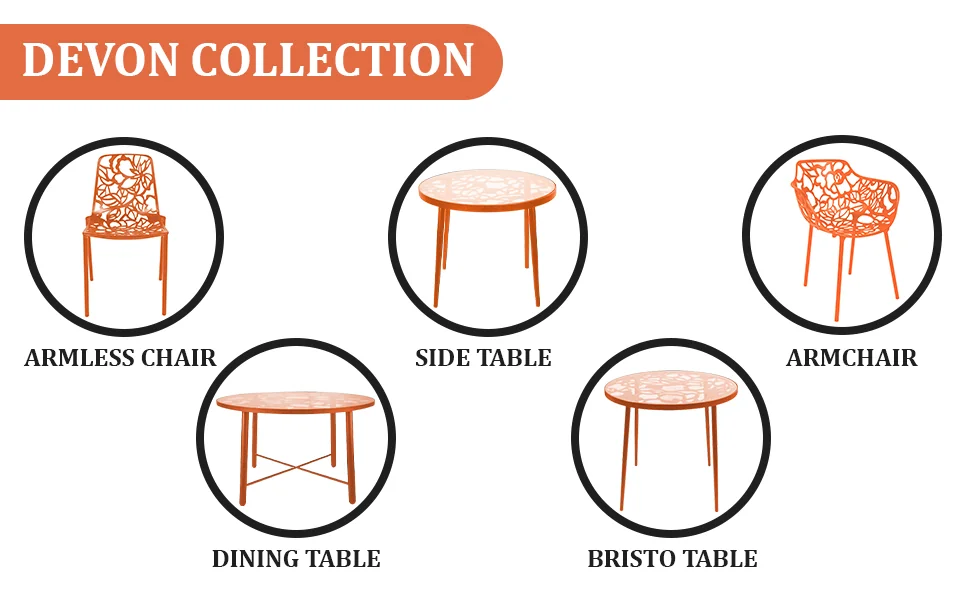 Modern Devon Aluminum Armchair