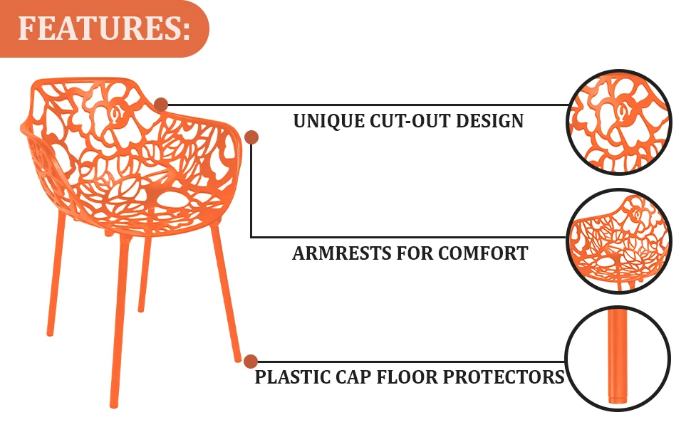 Modern Devon Aluminum Armchair