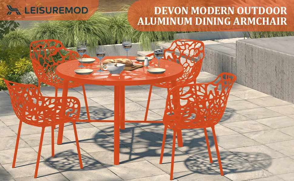 Modern Devon Aluminum Armchair