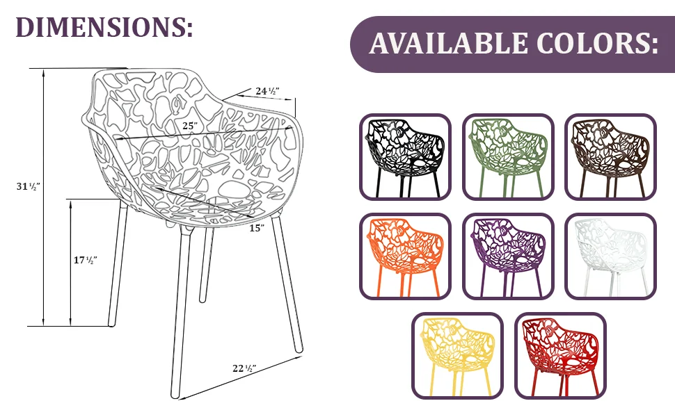 Modern Devon Aluminum Armchair