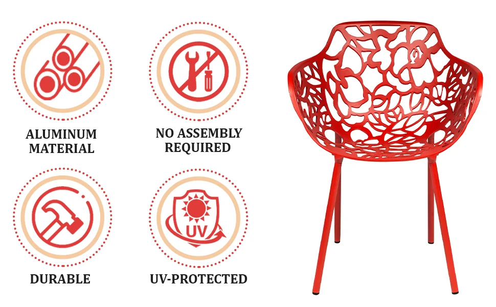 Modern Devon Aluminum Armchair