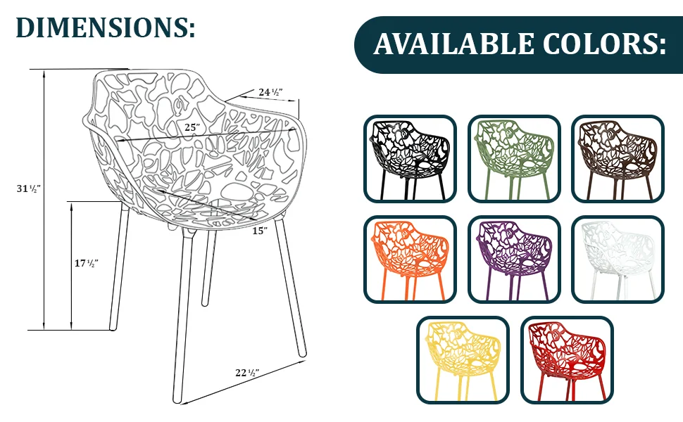 Modern Devon Aluminum Armchair