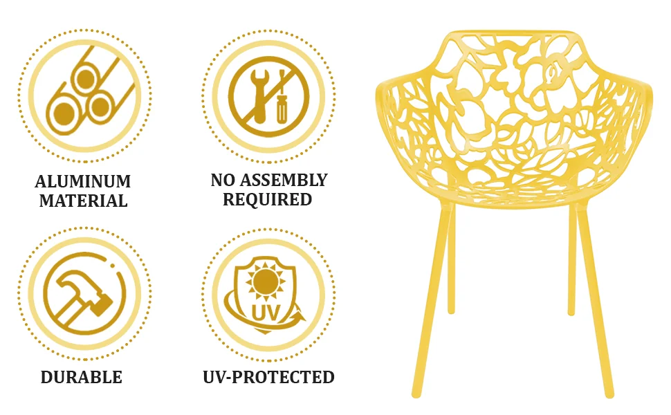 Modern Devon Aluminum Armchair