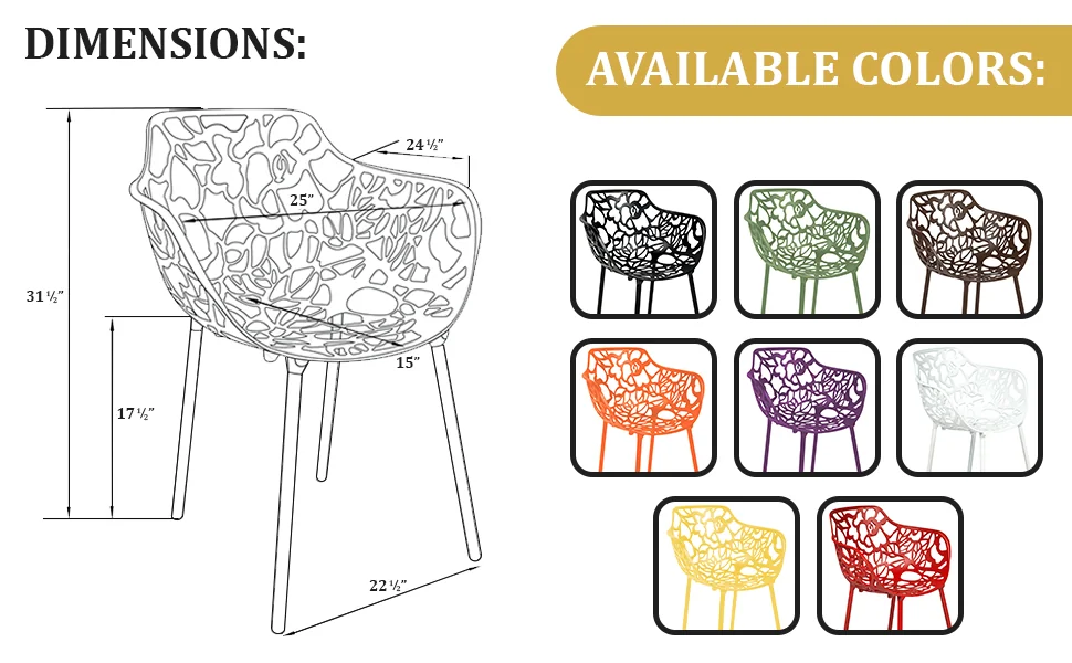 Modern Devon Aluminum Armchair