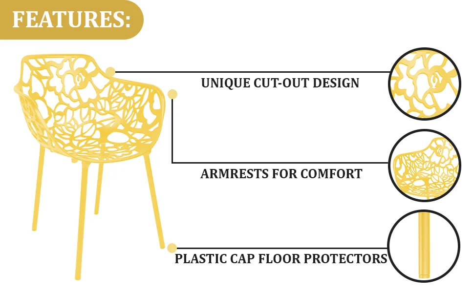 Modern Devon Aluminum Armchair