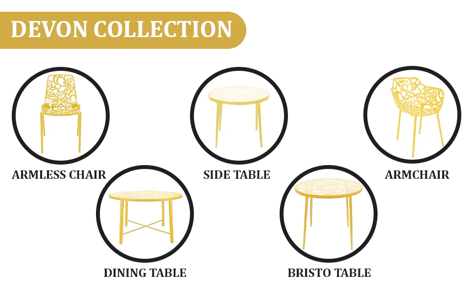 Modern Devon Aluminum Armchair