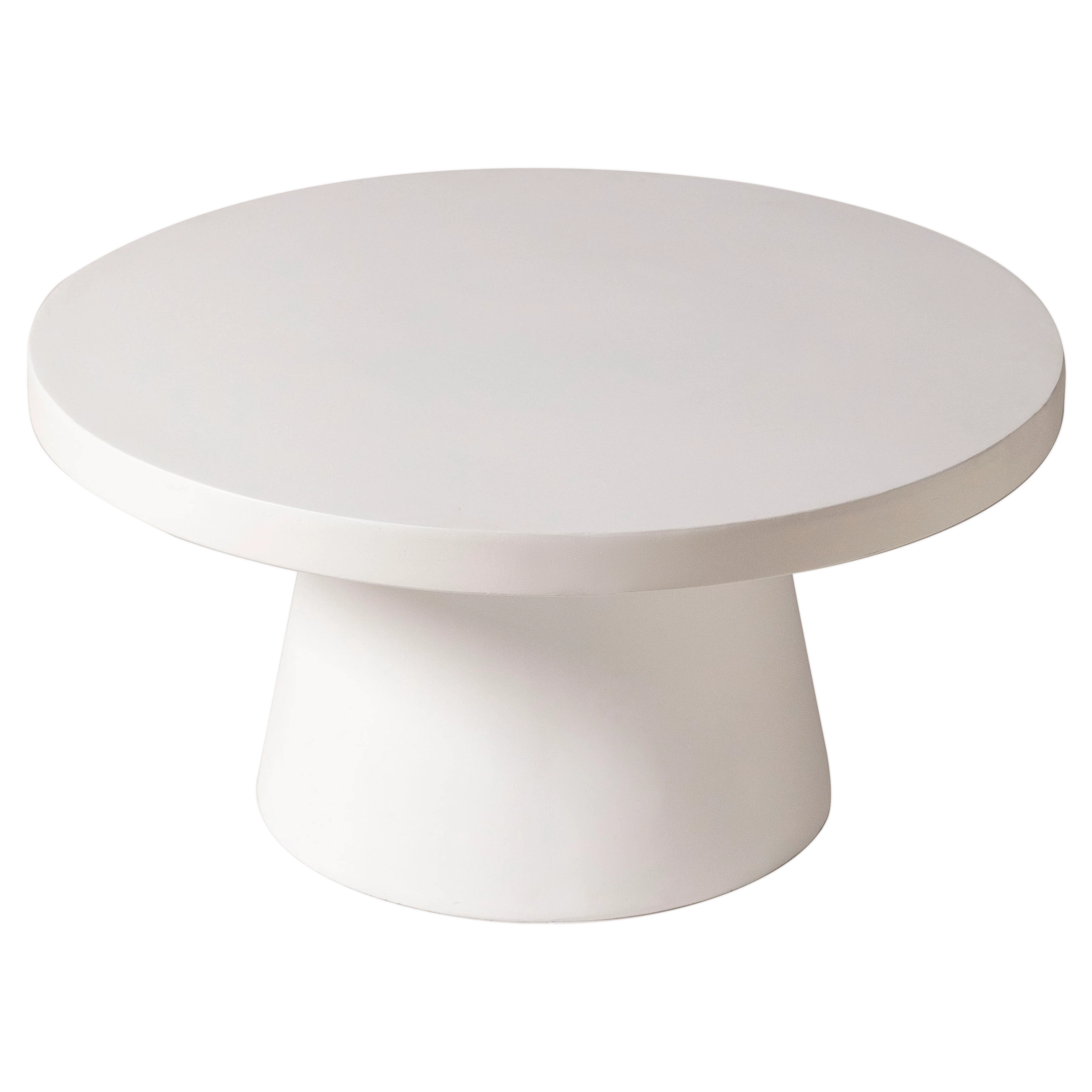 Dune Collection Fiberglass Outdoor Coffee Table In White
