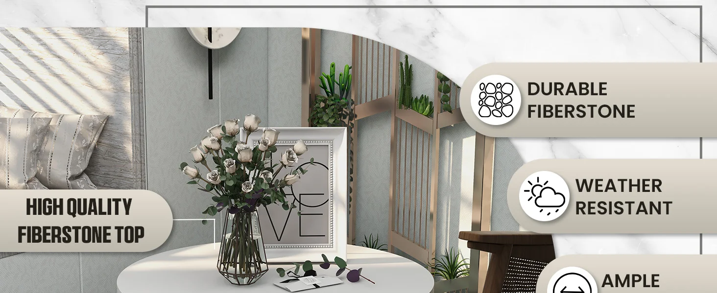 Dune Collection Fiberglass Outdoor Coffee Table In White