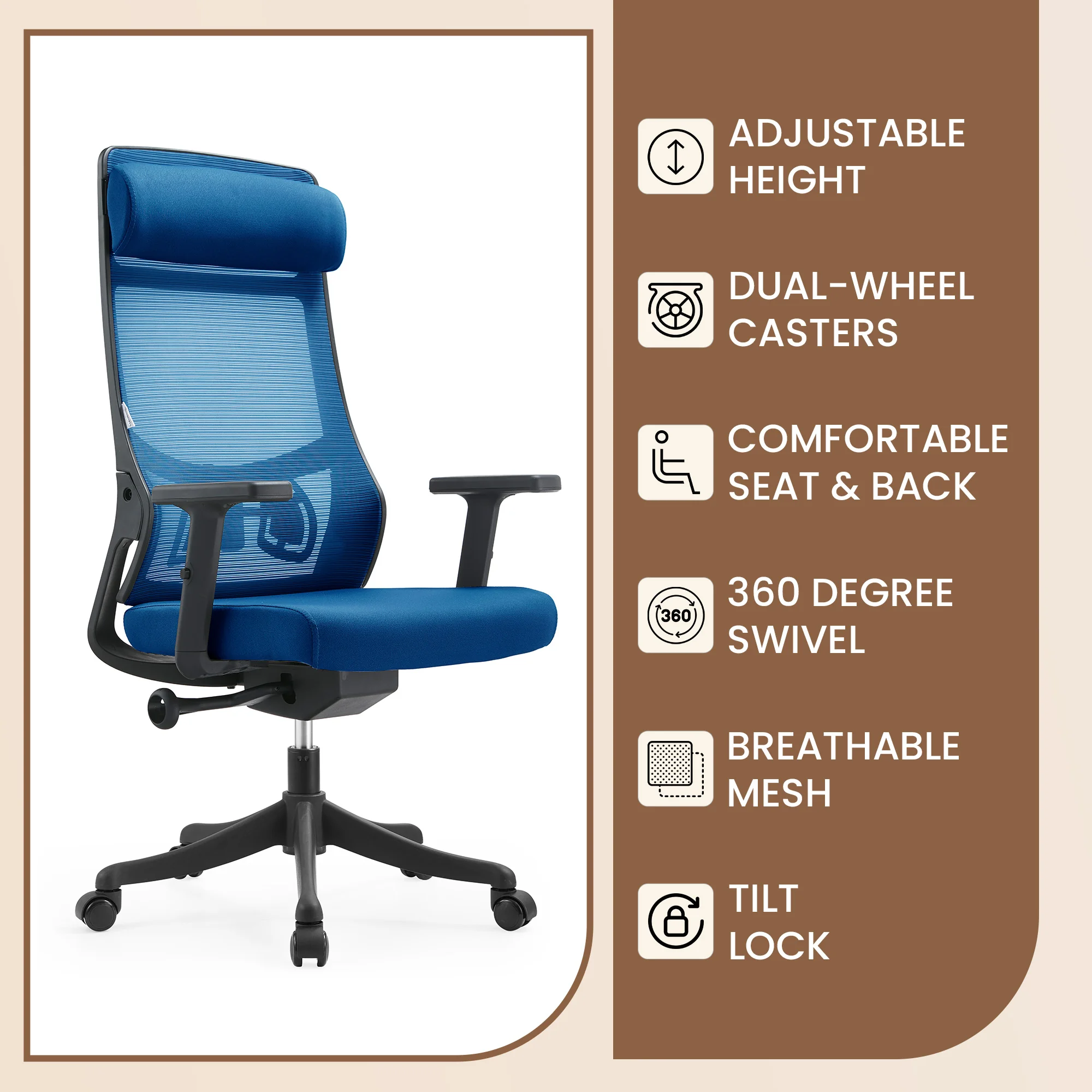 Office Dale Series Office Task Chair In Blue